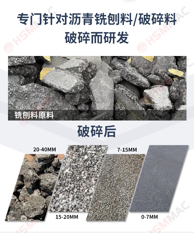 銑刨料生產(chǎn)線，瀝青路面破碎機(jī)，雙齒輥破碎機(jī)